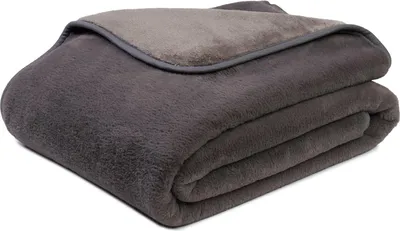Produktbild von Gözze Wendewohndecke Merino 180 x 220 cm anthrazit
