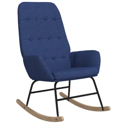Immagine prodotto di vidaXL Sedia a dondolo in tessuto blu