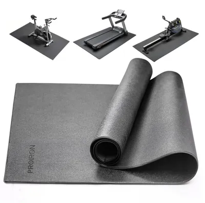 Produktbild von PROIRON Bodenschutzmatte Fitnessgerät, Bodenschutzmatte Fitness 5mm Dicke, Laufband Matte Schutzmatten, Matten Fitnessraum Bodenmatte Unterlegmatte für Crosstrainer - auch als Yoga Matte Grau