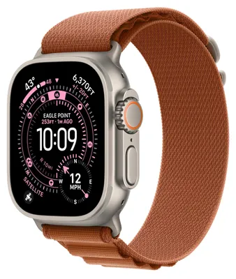 Produktbild von Apple MFTC4ZM/A, Band, Smartwatch, Braun, Apple, Apple Watch Models 44mm 45mm 46mm 49mm, Titan, Polyester, Elasthan