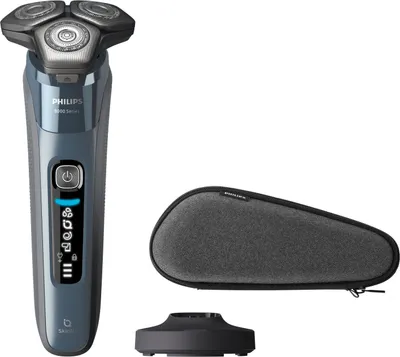 Zdjęcie produktu dla Philips SHAVER Series 8000 S8692/35, Golarka rotacyjna, Niebieski, SteelPrecision blades, Stal nierdzewna, Przyciski, LED