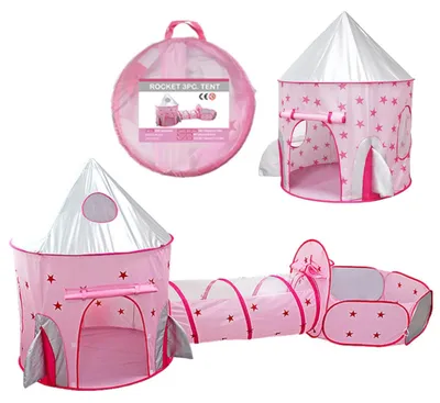 Productafbeelding van 3-in-1 Speeltent en Tunnel voor Kinderen