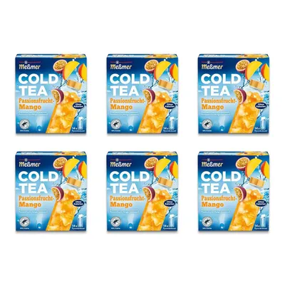 Produktbild von Meßmer Cold Tea Passionsfrucht-Mango | Vorteilspacks 6 x 14 Pyramidenbeutel | Kaltaufguss