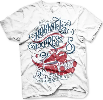 Produktbild von All Aboard The Hogwarts Express T-Shirt - Medium - White