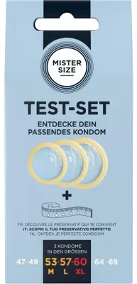 Image de Mister Size - Kit De Test : 3 Préservatifs De Tailles Différentes + Mélange À Points