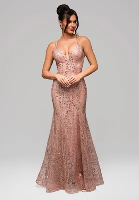 Produktbild von Ombre Glamouröses Abendkleid mit Paillettenverzierung pink M