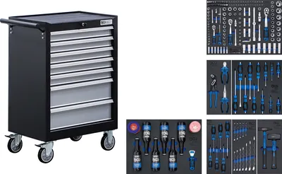 Immagine prodotto di BGS Carrello da officina 7 cassetti con 227 utensili - 6069