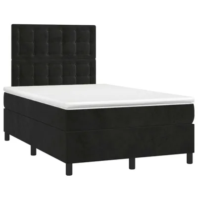 Imagen del producto de Maison Exclusive: Base de cama con somier y colchón, color , 120x190 cm, tapizada en terciopelo