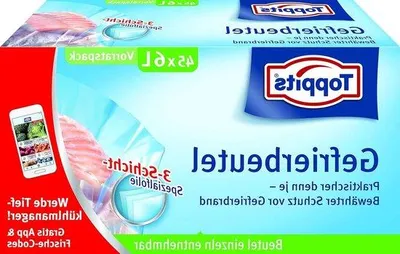 Obrázek produktu pro Průhledné mrazicí sáčky, 6 litrů, 45 kusů, průhledné