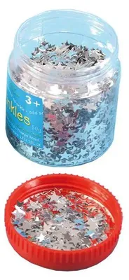 Productafbeelding van Zilveren glitter ambachtelijke sterren