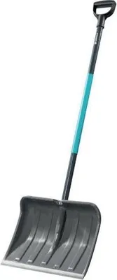 A snow shovel against a white background.