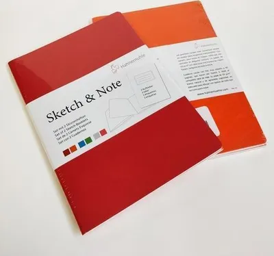 Produktbild von Hahnemühle Sketch & Note - Red Bundle - 125 g/m² - DIN A6 - 20 Blatt pro Booklet