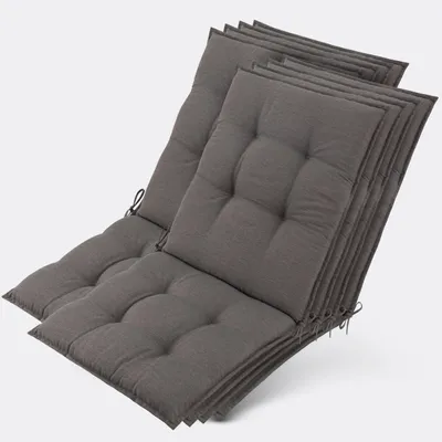 Image de Beautissu Lot de 8 coussins pour chaise longue Sun-NL 105 x 50 x 8 cm Taupe