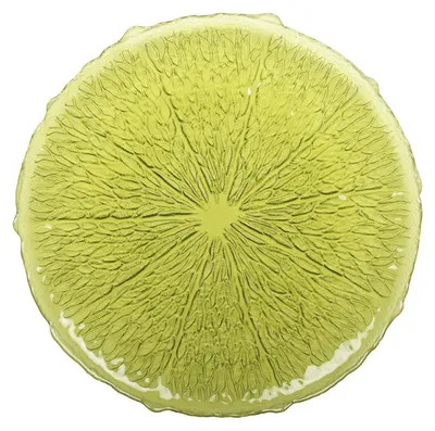 Produktbild von Grüner Flach Teller, 28 cm – Zitrone – 6er-Set