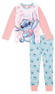Produktbild von Disney Mädchen Stitch Pyjama-Set, rose, 12-13 Years – Größe 12-13 Jahre