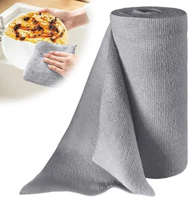Produktbild von 50 Mikrofaser Reinigungstücher 30x30 cm - abbaubare Mikrofasertücher - waschbar und wiederverwendbar - Absorbieren für Auto, Küche und Thui