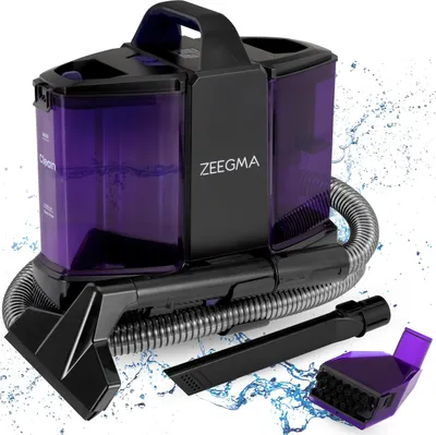 Image de ZEEGMA Aspirateur à eau Zonder Wash Compact 500W Aspirateur compact eau/sec pour tapis, coussins, canapé, voiture, fenêtres - léger et pour les personnes allergiques