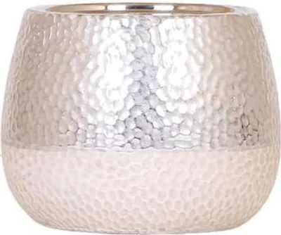 Produktbild von Elite Pflanztopf Silber Ø12cm glänzender Keramik Übertopf r Blumentopf