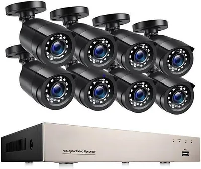 Immagine prodotto di Set di telecamere di sorveglianza: 8 telecamere da esterno con WiFi, visione notturna e sensore di movimento