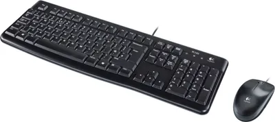 Produktbild von Logitech MK120, Kabelgebunden, USB, Mechanischer Switch, QWERTY, Schwarz, Maus enthalten