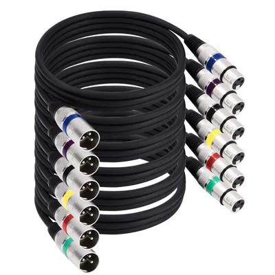 Produktbild von ​​6x XLR-Kabel 1,5m – Profi-Mikrofonkabel für Studio & Live​
