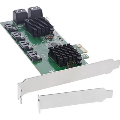 Zdjęcie produktu dla InLine 76617K, PCIe, SATA, Niskoprofilowy, PCIe 2.0, Wielobarwny, PC