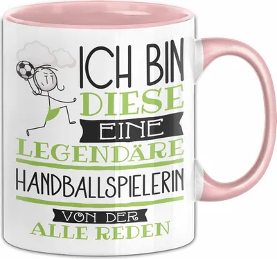 Produktbild von Handballspielerin Tasse Geschenk Ich Bin Diese Eine Legendäre Handballspielerin Von Der Alle Reden Geschenkidee Geburtstag Weihnachten (Rosa)
