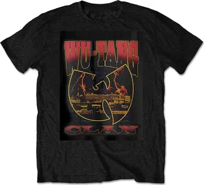 Productafbeelding van Wu-Tang Clan Lightning Infill T-shirt met korte mouwen, zwart, maat M