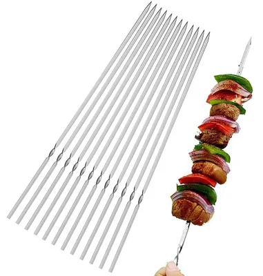 Image de Brochettes en acier inoxydable 304, 40 cm