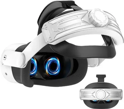 Zdjęcie produktu dla Pasuje do akcesoriów Meta Quest 3, regulowany pałąk, kolor srebrny VR