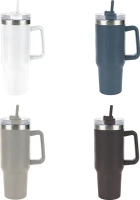 Produktbild von Isolierbecher Axentia 1 Stück 1,2 l classic 4 Sorten unsortiert Schwarz, Weiß, Grau, Hellgrau | 1