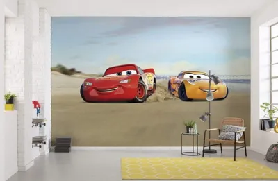 Zdjęcie produktu dla Fototapeta Disney Komar "Cars Beach Race" - rozmiar 368 x 254 cm, 8 sztuk