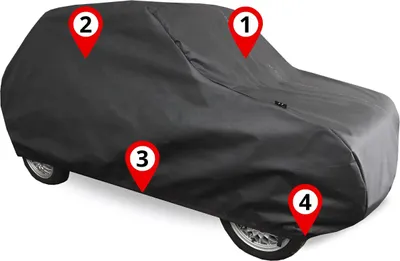 Image de Housse de voiture pour Fiat 126p Autoplane Maluch Classic Noir