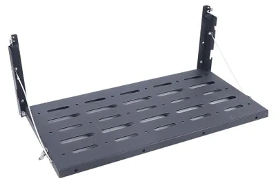 Produktbild von Kofferraumtisch für Autos, passend für Jeep Wrangler JK 2007-2017, Metallkonstruktion, faltbares Design, schwarz