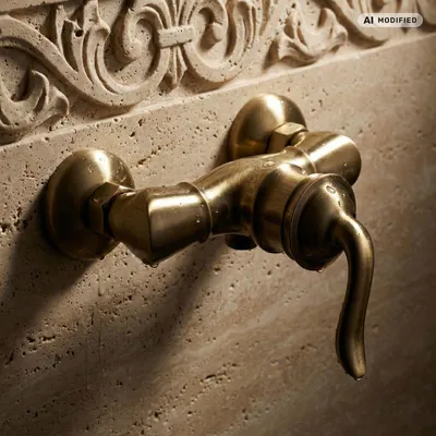 Produktbild von PaulGurkes bronze Duscharmatur Messing Antik Aufputz Retro Nostalgie