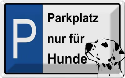 Produktbild von vianmo Blechschild 20x30 cm Parkplatz nur für Hunde Tier Haustier Hund