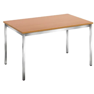 Produktbild von SODEMATUB Mehrzwecktisch buche rechteckig, Vierkantrohr chrom, 120,0 x 80,0 x 74,0 cm