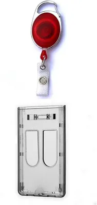 Produktbild von 1x ROT Transparent Ausweisset Ausweisjojo Zipper Jojo Auswelter Kartenhülle Ausweishülle