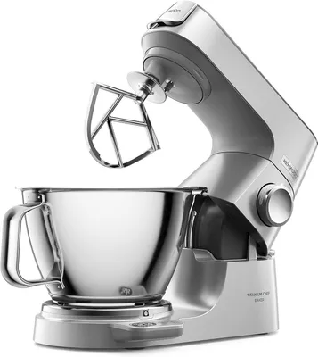 Produktbild von Kenwood Küchenmaschine Titanium Küchenmaschine integrierte Waage, Knetmaschine Rührmaschine, 1200,00 W, 5,00 l Schüssel, Knethaken, Edelstahl