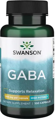 Obrázok produktu pre GABA 500 mg 100 kapsúl Swanson Health Products