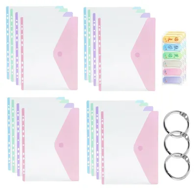 Zdjęcie produktu dla Segregator A4 do segregowania dokumentów, 16 sztuk, wodoodporny, duża pojemność, wymiary 23,5 x 30,5 cm