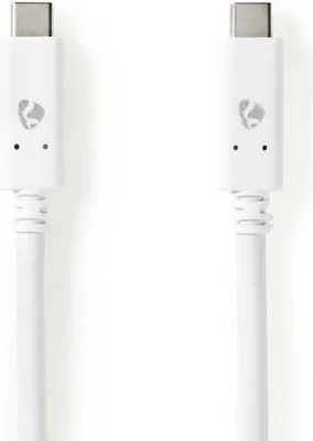 Produktbild von Nedis CCGW64750WT10, 1 m, USB C, USB C, USB 3.2 Gen 2 (3.1 Gen 2), Weiß