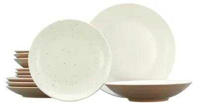 Produktbild von CreaTable, 33072, Sand Dunes Creme, Tellerset 12-tlg, Steinzeug