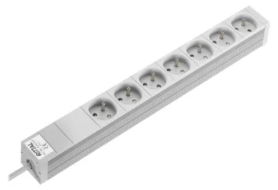 Produktbild von Rittal 7240.510, 2 m, Drinnen, Typ F, Weiß, Aluminium, Polycarbonat, 7 AC-Ausgänge