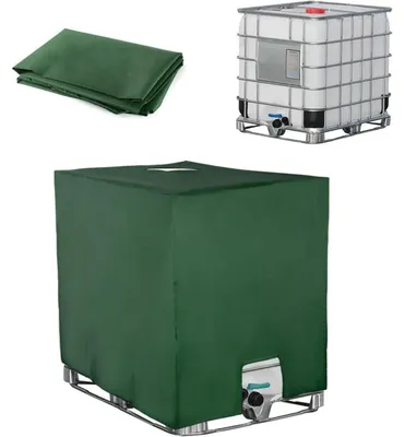 Produktbild von IBC Tank Abdeckung 1000L Grün UV-Schutz 210D Oxford 120x100x116 cm