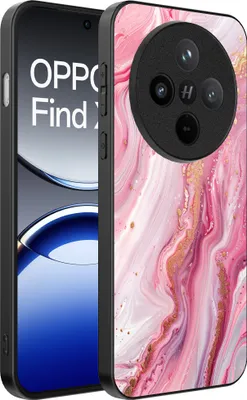 Produktbild von Smartphonica Telefon Fall geeignet für Oppo Find X8 Pro mit Marmor-Druck - TPU zurück Abdeckung Fall Marmor-Design - Pink