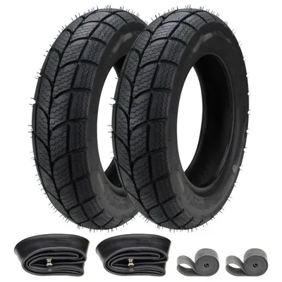 Obrázek produktu pro 2x zimní pneumatiky Kenda K701 100/90-10 61J TL M+S + duše + páska na ráfek
