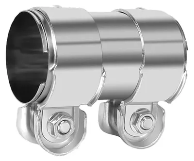 Image de Pince de fixation d'échappement, connecteur de tuyau, diamètre 51 mm/longueur 95 mm, pince pour double sortie d'échappement