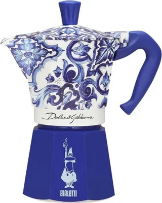 Produktbild von Bialetti Dolce&Gabbana Moka-Kaffeemaschine für 6 Tassen, Aluminium, induktionsgeeignet, exklusives Design