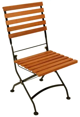 Produktbild von Klappstuhl Flachstahl schwarz Eukalyptusholz 2-er-Set